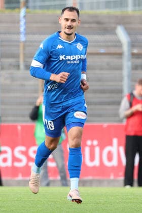 10 06 2026, xrekx, Soccer Relegation Regionalliga Suedwest , FK Pirmasens VfR Mannheim v l Luka Dimitrijevic FK Pirmasens missed penalty DFL DFB REGULATIONS PROHIBIT ANY USE OF PHOTOGRAPHS as IMAGE SEQUENCES and or QUASI VIDEO Pirmasens