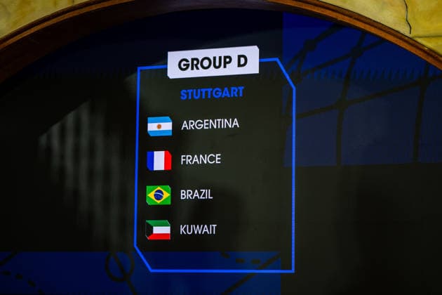 FINAL DRAW IHF MensÂ s Handball World Championship Germany 2027 10 06 2026 The final group draw for the Handball World Championship 2027 takes place today at the Hofbräuhaus in Munich - in the picture the group of the French GROUP D with Arentinia, France, Brazil and Kuwait Copyright: xBEAUTIFULxSPORTS Goldbergx