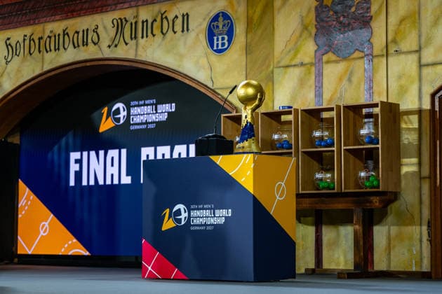 FINAL DRAW IHF MensÂ s Handball World Championship Germany 2027 10 06 2026 The final group draw for the Handball World Championship 2027 takes place today at the Hofbräuhaus in Munich in the image of the World Cup Trophy symbol image symbol photo Copyright: xBEAUTIFULxSPORTS Goldbergx
