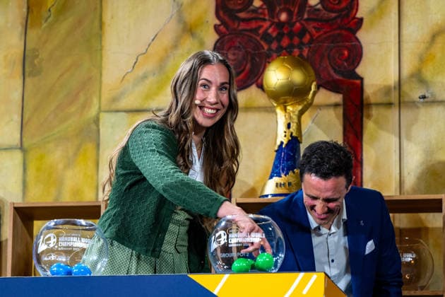 FINAL DRAW IHF MensÂ s Handball World Championship Germany 2027 10 06 2026 The final group draw for the Handball World Championship 2027 will take place today at the Hofbräuhaus in Munich - pictured here are the lottery draw fairy Svenja BRUNCKHORST and Pascal JENNY Copyright: xBEAUTIFULxSPORTS Goldbergx