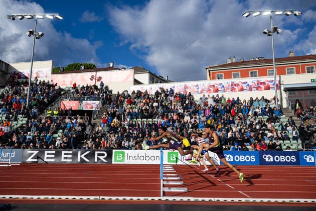 260610 General view of men™s 110 meter hurdles national final during the Diamond League athletics competition Bislett Games on June 10, 2026 in Oslo Photo Jon Olav Nesvold BILDBYRAN COP 217 MM0071 bbeng friidrett friidrott athletics diamond league bislett games 2026 bislett games norge norway  Copyright: JONxOLAVxNESVOLD BB260610JE018