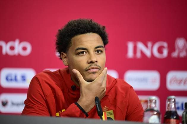 Belgian national football team - FIFA World Cup, WM, Weltmeisterschaft, Fussball 2026 - media activities 10 06 2026 RENTON, UNITED STATES OF AMERICA - JUNE 10 : De Winter Koni defender of Belgium pictured during a press conference, PK, Pressekonferenz at the training grounds of the Belgian national football team during the FIFA World Cup 2026 on June 10, 2026 in Renton, United States of America, 10 06 2026 Renton United States of America  Copyright: xJanxDexMeuleneirx