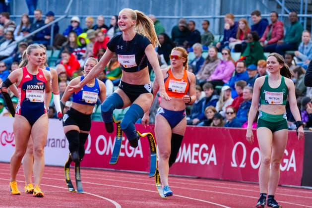 Athletics Bislett Games 2026 Oslo 20260610 Fleur Jong from the Netherlands after the womens 100m para event during the Bislett Games at Bislett Stadium in Oslo Photo Heiko Junge NTB Oslo Norway EDITORIAL USE ONLY RESTRICTED USE FOR BETTING COMPANIES  Copyright: xHeikoxJungex xNTBx