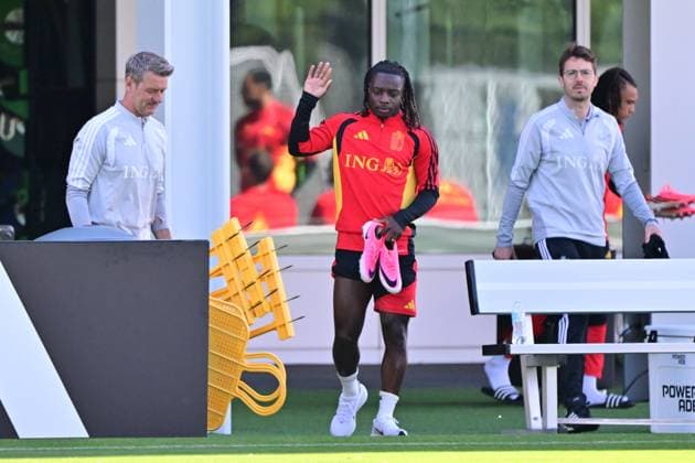 Belgium s Jeremy Doku pictured during a training session of Belgian national soccer team Red Devils in their base camp, home of the Seattle Sounders, Renton, Seattle, USA, on Wednesday 10 June 2026. The Red Devils prepare for the 2026 FIFA World Cup, WM, Weltmeisterschaft, Fussball DIRKxWAEM  x177040081x