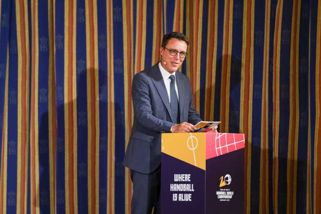 Patric Strub Competetions Director IHF , GER, Draw for the IHF Mens Handball World Championship 2027, 10 06 2026, GER, Draw for the IHF Mens Handball World Championship 2027, 10 06 2026 Munich Copyright: xEibner-Pressefoto JennixMaulx EP_JML