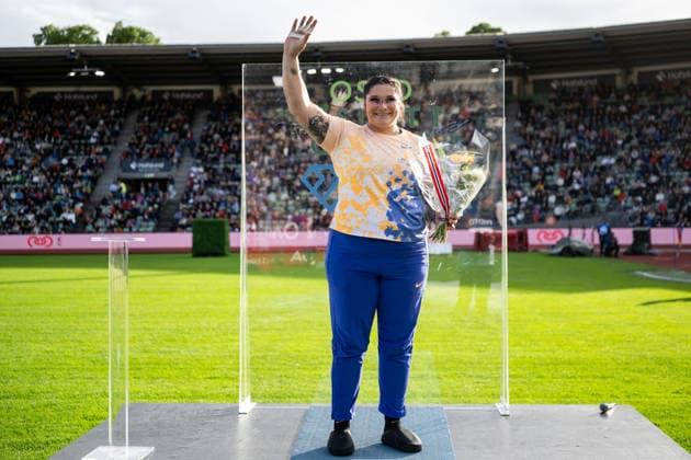 260610 Chase Jackson of USA during celebrates after winning women™s shot put final during the Diamond League athletics competition Bislett Games on June 10, 2026 in Oslo Photo Jon Olav Nesvold BILDBYRAN COP 217 MM0071 bbeng friidrett friidrott athletics diamond league bislett games 2026 bislett games norge norway jubel  Copyright: JONxOLAVxNESVOLD BB260610JE020