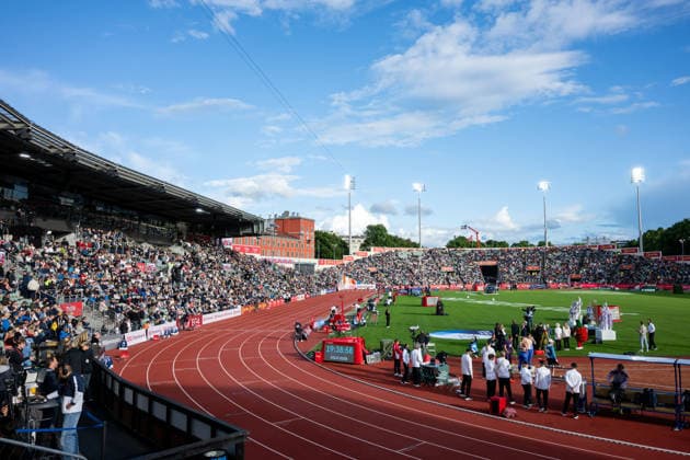 260610 Spectators in the stands during the Diamond League athletics competition Bislett Games on June 10, 2026 in Oslo Photo Marius Simensen BILDBYRAN COP 238 MM0071 bbeng friidrett friidrott athletics diamond league bislett games 2026 bislett games norge norway publik  Copyright: MARIUSxSIMENSEN BB260610BB503