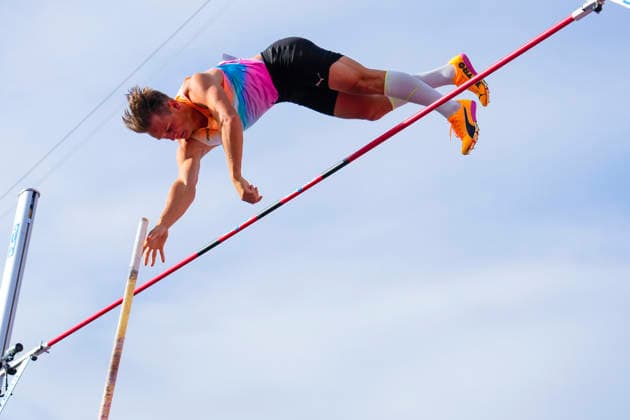 Athletics Bislett Games 2026 Oslo 20260610 Thibaut Collett from France in the Diamond League mens pole vault at the Bislett Games at Bislett Stadium in Oslo Photo Beate Oma Dahle NTB Oslo Norway EDITORIAL USE ONLY RESTRICTED USE FOR BETTING COMPANIES  Copyright: xBeatexOmaxDahlex xNTBx