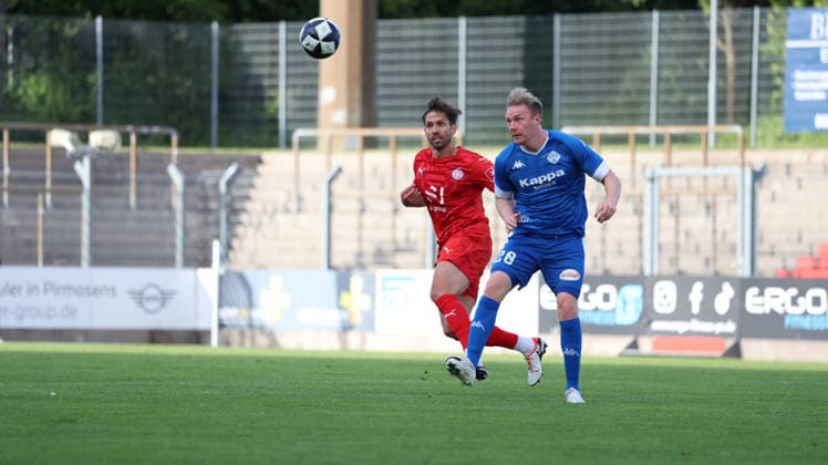 10 06 2026, xrekx, Soccer Relegation Regionalliga Suedwest , FK Pirmasens VfR Mannheim v l Dennis Krob FK Pirmasens DFL DFB REGULATIONS PROHIBIT ANY USE OF PHOTOGRAPHS as IMAGE SEQUENCES and or QUASI VIDEO Pirmasens