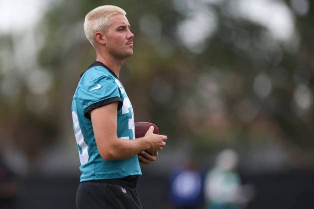 JACKSONVILLE, FL - JUNE 10: Jacksonville Jaguars place kicker Cam Little (39) during Minicamp on June 10, 2026 at Miller Electric Center in Jacksonville, Fl. (Photo by David Rosenblum Icon Sportswire) NFL, American Football Herren, USA JUN 10 Jacksonville Jaguars Minicamp EDITORIAL USE ONLY Icon260610162166