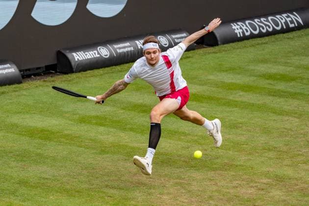 Tennis, Boss Open 2026, Stuttgart, TC Weissenhof, Center Court, Alexander Bublik KAZ BOSS OPEN STUTTGART 2026 in Stuttgart Copyright: xspeedshotx xRalfxJustx