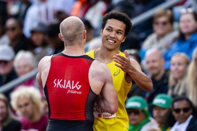 260610 Per Fremstad Waldron of Norway after men™s 100 meter national final during the Diamond League athletics competition Bislett Games on June 10, 2026 in Oslo Photo Marius Simensen BILDBYRAN COP 238 MM0071 bbeng friidrett friidrott athletics diamond league bislett games 2026 bislett games norge norway  Copyright: MARIUSxSIMENSEN BB260610BB548