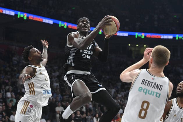 PARTIZAN vs DUBAI BASKETBALL ISAAC BONGA Ajzak Bonga basketball Partizan vs Dubai basketball playoffs finals of Adriatic ABA league at Beogradska arena, Belrade 10.06.2026 Foto: BASKETBALL, PLAYOFFS FINALS, ADRIATIC ABA LEAGUE, PARTIZAN, DUBAI BASKETBALL Belgrade Belgrade arena Serbia Copyright: xMarkoxMetlas xMNxPressx