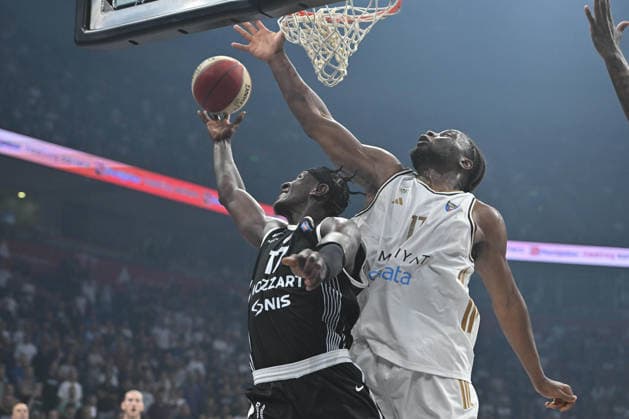 PARTIZAN vs DUBAI BASKETBALL ISAAC BONGA Ajzak Bonga vs MFIONDU KABENGELE basketball Partizan vs Dubai basketball playoffs finals of Adriatic ABA league at Beogradska arena, Belrade 10.06.2026 Foto: BASKETBALL, PLAYOFFS FINALS, ADRIATIC ABA LEAGUE, PARTIZAN, DUBAI BASKETBALL Belgrade Belgrade arena Serbia Copyright: xMarkoxMetlas xMNxPressx