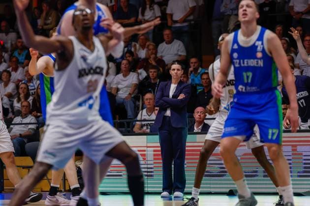 Head coach Gaelle Bouzin of Landstede Hammers Landstede Hammers v ZZ Leiden, Play-off Final Basketball, Landstede Hammers v ZZ Leiden, Landstede Sportcentrum, June 10, 2026, Zwolle, Netherlands.