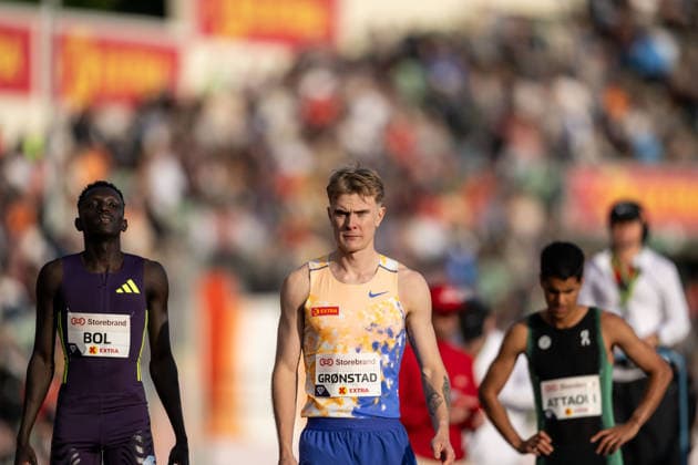 260610 Tobias Gronstad of Norway ahead of men™s 800 meter during the Diamond League athletics competition Bislett Games on June 10, 2026 in Oslo Photo Marius Simensen BILDBYRAN COP 238 MM0071 bbeng friidrett friidrott athletics diamond league bislett games 2026 bislett games norge norway  Copyright: MARIUSxSIMENSEN BB260610BB574
