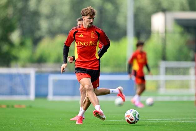 Belgian national football team - FIFA World Cup, WM, Weltmeisterschaft, Fussball 2026 - media activities 10 06 2026 RENTON, UNITED STATES OF AMERICA - JUNE 10 : Meunier Thomas defender of Belgium pictured during a training session of the Belgian national football team during the FIFA World Cup 2026 on June 10, 2026 in Renton, United States of America, 10 06 2026 Renton United States of America  Copyright: xJanxDexMeuleneirx