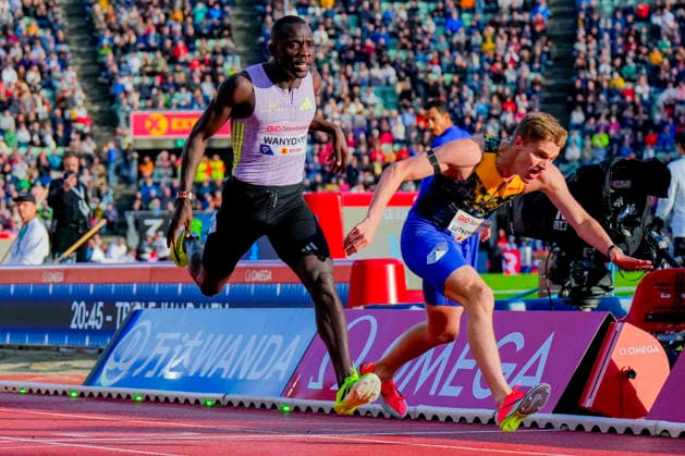 Athletics Bislett Games 2026 Oslo 20260610 Cooper Lutkenhaus from USA wins ahead of Emmanuel Wanyonyi from Kenya in the Diamond League mens 800m event during the Bislett Games at Bislett Stadium in Oslo Photo Heiko Junge NTB Oslo Norway EDITORIAL USE ONLY RESTRICTED USE FOR BETTING COMPANIES  Copyright: xHeikoxJungex xNTBx