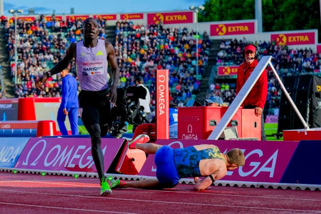 Athletics Bislett Games 2026 Oslo 20260610 Cooper Lutkenhaus from USA wins ahead of Emmanuel Wanyonyi from Kenya in the Diamond League mens 800m event during the Bislett Games at Bislett Stadium in Oslo Photo Heiko Junge NTB Oslo Norway EDITORIAL USE ONLY RESTRICTED USE FOR BETTING COMPANIES  Copyright: xHeikoxJungex xNTBx