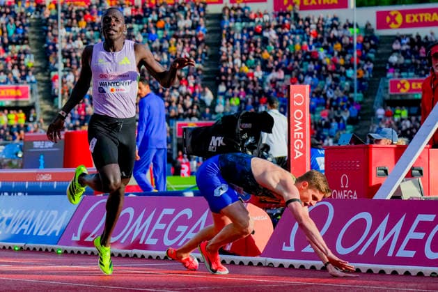 Athletics Bislett Games 2026 Oslo 20260610 Cooper Lutkenhaus from USA wins ahead of Emmanuel Wanyonyi from Kenya in the Diamond League mens 800m event during the Bislett Games at Bislett Stadium in Oslo Photo Heiko Junge NTB Oslo Norway EDITORIAL USE ONLY RESTRICTED USE FOR BETTING COMPANIES  Copyright: xHeikoxJungex xNTBx