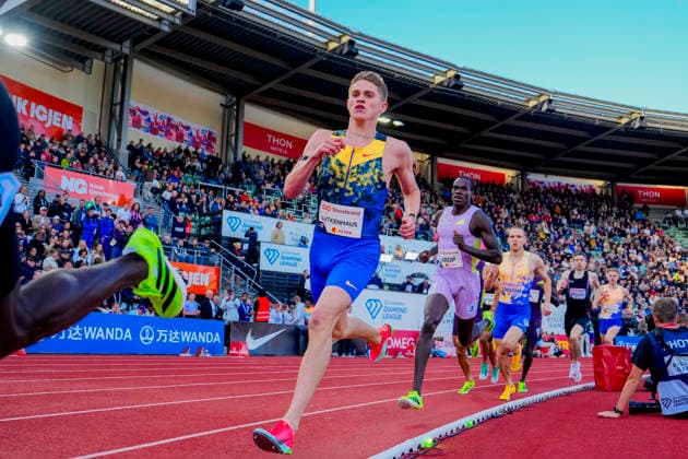 Athletics Bislett Games 2026 Oslo 20260610 Cooper Lutkenhaus from the USA in the Diamond League men s 800m event during the Bislett Games at Bislett Stadium in Oslo Photo Beate Oma Dahle NTB Oslo Norway EDITORIAL USE ONLY RESTRICTED USE FOR BETTING COMPANIES  Copyright: xBeatexOmaxDahlex xNTBx