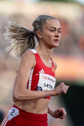 260610 Amalie Saeten of Norway competes in women™s 3000 meter during the Diamond League athletics competition Bislett Games on June 10, 2026 in Oslo Photo Marius Simensen BILDBYRAN COP 238 MM0071 bbeng friidrett friidrott athletics diamond league bislett games 2026 bislett games norge norway  Copyright: MARIUSxSIMENSEN BB260610BB599