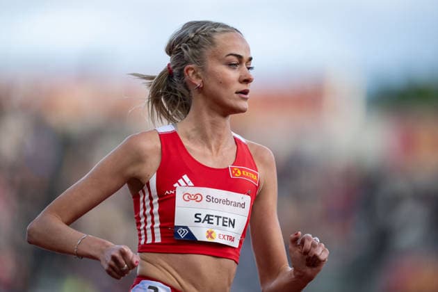 260610 Amalie Saeten of Norway competes in women™s 3000 meter during the Diamond League athletics competition Bislett Games on June 10, 2026 in Oslo Photo Marius Simensen BILDBYRAN COP 238 MM0071 bbeng friidrett friidrott athletics diamond league bislett games 2026 bislett games norge norway  Copyright: MARIUSxSIMENSEN BB260610BB600