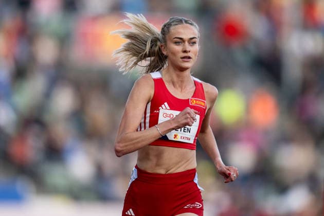 260610 Amalie Saeten of Norway competes in women™s 3000 meter during the Diamond League athletics competition Bislett Games on June 10, 2026 in Oslo Photo Marius Simensen BILDBYRAN COP 238 MM0071 bbeng friidrett friidrott athletics diamond league bislett games 2026 bislett games norge norway  Copyright: MARIUSxSIMENSEN BB260610BB608