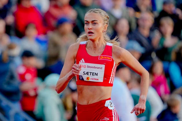 Athletics Bislett Games 2026 Oslo 20260610 Amalie Saeten from Norway in the Diamond League womens 3000m event during the Bislett Games at Bislett Stadium in Oslo Photo Beate Oma Dahle NTB Oslo Norway EDITORIAL USE ONLY RESTRICTED USE FOR BETTING COMPANIES  Copyright: xBeatexOmaxDahlex xNTBx