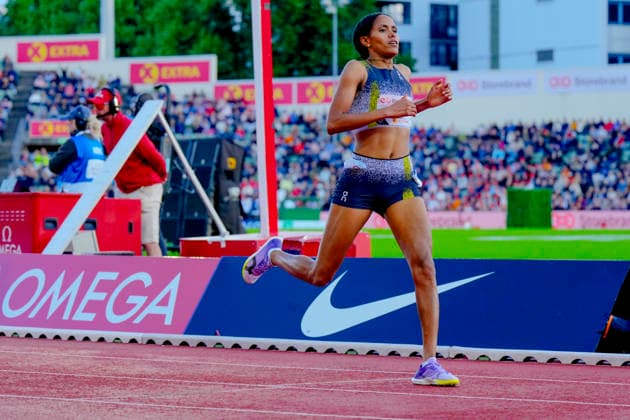 Athletics Bislett Games 2026 Oslo 20260610 Freweyni Hailu from Ethiopia wins the Diamond League womens 3000m event during the Bislett Games at Bislett Stadium in Oslo Photo Heiko Junge NTB Oslo Norway EDITORIAL USE ONLY RESTRICTED USE FOR BETTING COMPANIES  Copyright: xHeikoxJungex xNTBx