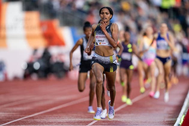 260610 Freweyni Hailu of Ethiopia competes in women™s 3000 meter during the Diamond League athletics competition Bislett Games on June 10, 2026 in Oslo Photo Marius Simensen BILDBYRAN COP 238 MM0071 bbeng friidrett friidrott athletics diamond league bislett games 2026 bislett games norge norway  Copyright: MARIUSxSIMENSEN BB260610BB618