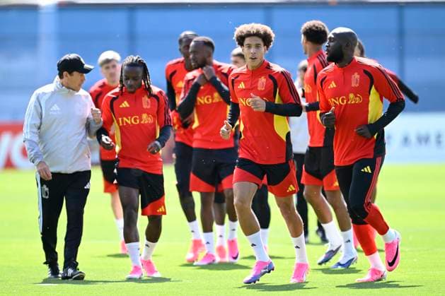 Belgian national football team - FIFA World Cup, WM, Weltmeisterschaft, Fussball 2026 - media activities 10 06 2026 RENTON, UNITED STATES OF AMERICA - JUNE 10 : Witsel Axel midfielder of Belgium and Lukaku Romelu forward of Belgium pictured during a training session of the Belgian national football team during the FIFA World Cup 2026 on June 10, 2026 in Renton, United States of America, 10 06 2026 Renton United States of America  Copyright: xNicoxVereeckenx