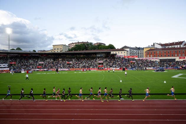 260610 General view of men™s 5000 meter race during the Diamond League athletics competition Bislett Games on June 10, 2026 in Oslo Photo Jon Olav Nesvold BILDBYRAN COP 217 MM0071 bbeng friidrett friidrott athletics diamond league bislett games 2026 bislett games norge norway  Copyright: JONxOLAVxNESVOLD BB260610JE044