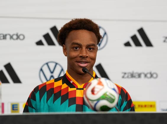 Assan Ouedraogo Germany, 25 attends a press conference USA, German national soccer team, press conference, Winston Salem, 10 06 2026 USA, German national soccer team, press conference, Winston Salem, 10 06 2026 Winston Salem Copyright: xEibner-Pressefoto ScottxColemanx EP_SCN