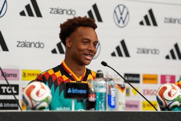 Assan Ouedraogo Germany, 25 attends a press conference USA, German national soccer team, press conference, Winston Salem, 10 06 2026 USA, German national soccer team, press conference, Winston Salem, 10 06 2026 Winston Salem Copyright: xEibner-Pressefoto ScottxColemanx EP_SCN