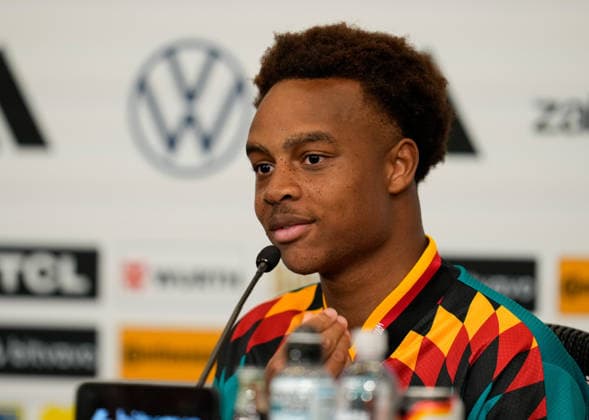 Assan Ouedraogo Germany, 25 attends a press conference USA, German national soccer team, press conference, Winston Salem, 10 06 2026 USA, German national soccer team, press conference, Winston Salem, 10 06 2026 Winston Salem Copyright: xEibner-Pressefoto ScottxColemanx EP_SCN