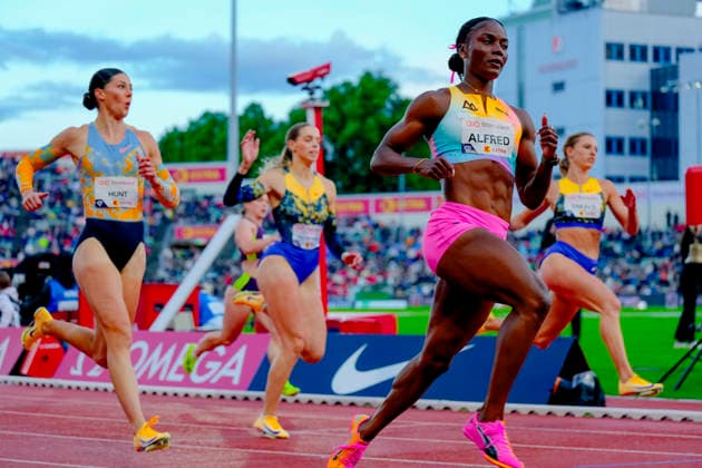 Athletics Bislett Games 2026 Oslo 20260610 Julien Alfred from Saint Lucia won the Diamond League womens 100m event at the Bislett Games at Bislett Stadium in Oslo Photo Heiko Junge NTB Oslo Norway EDITORIAL USE ONLY RESTRICTED USE FOR BETTING COMPANIES  Copyright: xHeikoxJungex xNTBx