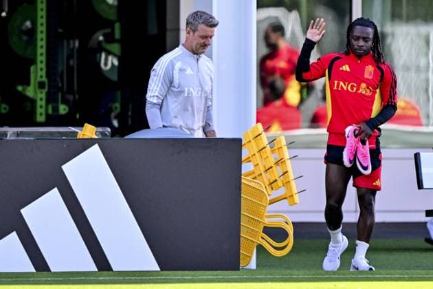 Belgium s Jeremy Doku pictured during a training session of Belgian national soccer team Red Devils in their base camp, home of the Seattle Sounders, Renton, Seattle, USA, on Wednesday 10 June 2026. The Red Devils prepare for the 2026 FIFA World Cup, WM, Weltmeisterschaft, Fussball DIRKxWAEM  x177054132x