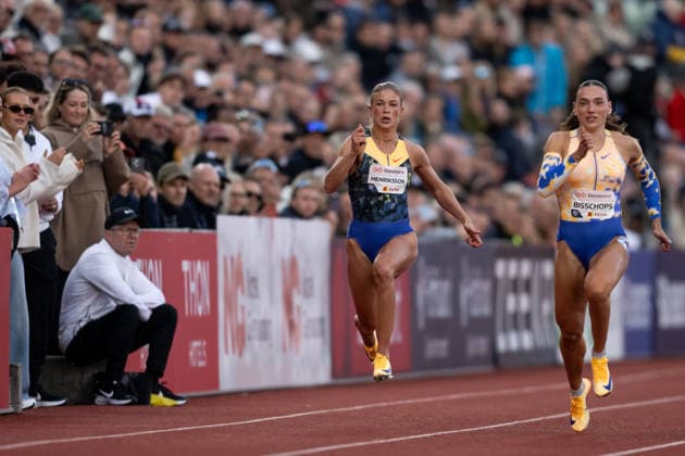 260610 Julia Henriksson of Sweden competes in women™s 100 meter final during the Diamond League athletics competition Bislett Games on June 10, 2026 in Oslo Photo Marius Simensen BILDBYRAN COP 238 MM0071 bbeng friidrett friidrott athletics diamond league bislett games 2026 bislett games norge norway sverige  Copyright: MARIUSxSIMENSEN BB260610BB679