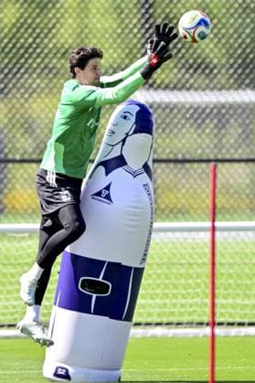 Belgium s goalkeeper Senne Lammens pictured during a training session of Belgian national soccer team Red Devils in their base camp, home of the Seattle Sounders, Renton, Seattle, USA, on Wednesday 10 June 2026. The Red Devils prepare for the 2026 FIFA World Cup, WM, Weltmeisterschaft, Fussball DIRKxWAEM  x177054658x