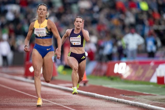 260610 Helene Ronningen of Norway competes in women™s 100 meter final during the Diamond League athletics competition Bislett Games on June 10, 2026 in Oslo Photo Marius Simensen BILDBYRAN COP 238 MM0071 bbeng friidrett friidrott athletics diamond league bislett games 2026 bislett games norge norway  Copyright: MARIUSxSIMENSEN BB260610BB682