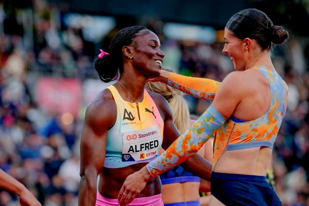 Athletics Bislett Games 2026 Oslo 20260610 Julien Alfred from Saint Lucia won the Diamond League womens 100m event at the Bislett Games at Bislett Stadium in Oslo Photo Heiko Junge NTB Oslo Norway EDITORIAL USE ONLY RESTRICTED USE FOR BETTING COMPANIES  Copyright: xBeatexOmaxDahlex xNTBx