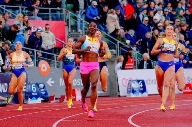 Athletics Bislett Games 2026 Oslo 20260610 Julien Alfred from Saint Lucia won the Diamond League womens 100m event at the Bislett Games at Bislett Stadium in Oslo Photo Beate Oma Dahle NTB Oslo Norway EDITORIAL USE ONLY RESTRICTED USE FOR BETTING COMPANIES  Copyright: xBeatexOmaxDahlex xNTBx