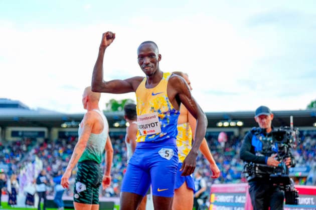 Athletics Bislett Games 2026 Oslo 20260610 Timothy Cheruiyot from Kenya won the Diamond League event dream mile men during the Bislett Games at Bislett Stadium in Oslo Photo Heiko Junge NTB Oslo Norway EDITORIAL USE ONLY RESTRICTED USE FOR BETTING COMPANIES  Copyright: xHeikoxJungex xNTBx