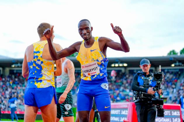 Athletics Bislett Games 2026 Oslo 20260610 Timothy Cheruiyot from Kenya won the Diamond League mens dream mile event at the Bislett Games at Bislett Stadium in Oslo Photo Heiko Junge NTB Oslo Norway EDITORIAL USE ONLY RESTRICTED USE FOR BETTING COMPANIES  Copyright: xHeikoxJungex xNTBx