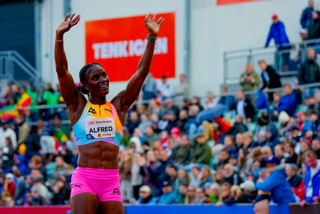Athletics Bislett Games 2026 Oslo 20260610 Julien Alfred from Saint Lucia won the Diamond League womens 100m event at the Bislett Games at Bislett Stadium in Oslo Photo Heiko Junge NTB Oslo Norway EDITORIAL USE ONLY RESTRICTED USE FOR BETTING COMPANIES  Copyright: xHeikoxJungex xNTBx