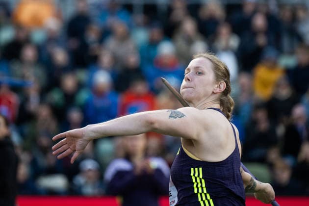260610 Sigrid Borge of Norway competes in women™s javelin throw during the Diamond League athletics competition Bislett Games on June 10, 2026 in Oslo Photo Jon Olav Nesvold BILDBYRAN COP 217 MM0071 bbeng friidrett friidrott athletics diamond league bislett games 2026 bislett games norge norway  Copyright: JONxOLAVxNESVOLD BB260610JE055