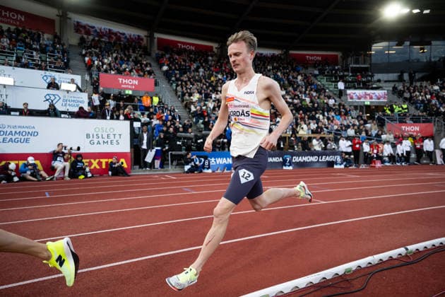 260610 Narve Gilje Nordas of Norway competes in men™s dream mile during the Diamond League athletics competition Bislett Games on June 10, 2026 in Oslo Photo Jon Olav Nesvold BILDBYRAN COP 217 MM0071 bbeng friidrett friidrott athletics diamond league bislett games 2026 bislett games norge norway  Copyright: JONxOLAVxNESVOLD BB260610JE056