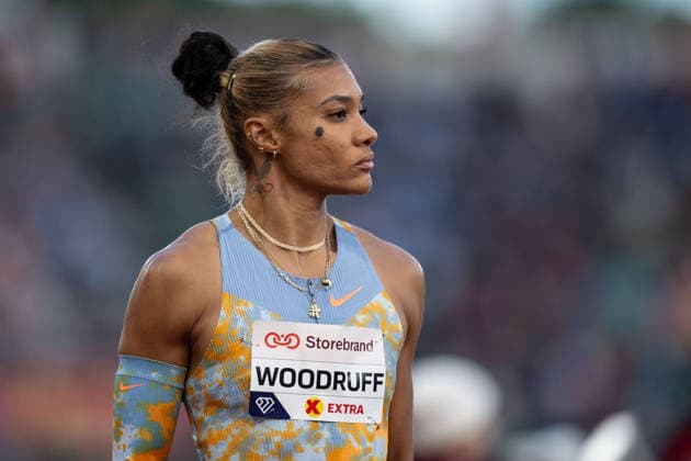 260610 Gianna Woodruff of Panama ahead of women™s 400 meter hurdles during the Diamond League athletics competition Bislett Games on June 10, 2026 in Oslo Photo Marius Simensen BILDBYRAN COP 238 MM0071 bbeng friidrett friidrott athletics diamond league bislett games 2026 bislett games norge norway  Copyright: MARIUSxSIMENSEN BB260610BB745
