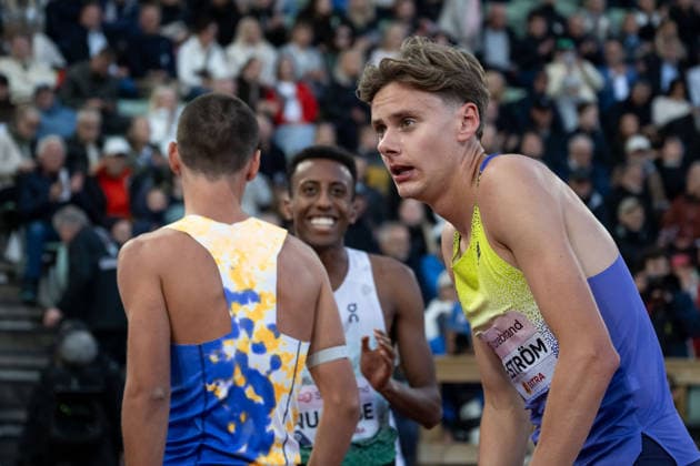 260610 Samuel Pihlström of Sweden looks dejected after men™s dream mile during the Diamond League athletics competition Bislett Games on June 10, 2026 in Oslo Photo Jon Olav Nesvold BILDBYRAN COP 217 MM0071 bbeng friidrett friidrott athletics diamond league bislett games 2026 bislett games norge norway depp sverige  Copyright: JONxOLAVxNESVOLD BB260610JE058